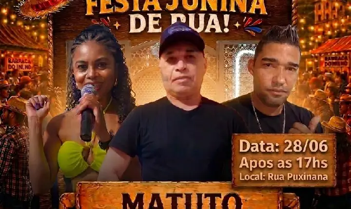 Festa Junina de Rua promete animação e muito forró na Rua Puxinana