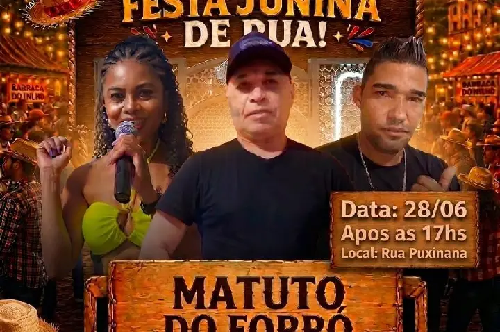 Festa Junina de Rua promete animação e muito forró na Rua Puxinana