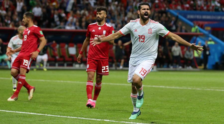 Com gol de Diego Costa, Espanha pressiona e arranca vitória em jogo difícil contra o Irã