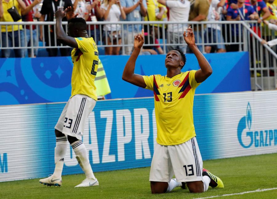 Com gol de Mina, Colômbia vence Senegal e fica em primeiro lugar no Grupo H