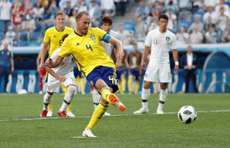 Em mais um jogo auxiliado pelo VAR, Suécia vence a Coreia do Sul com gol de pênalti