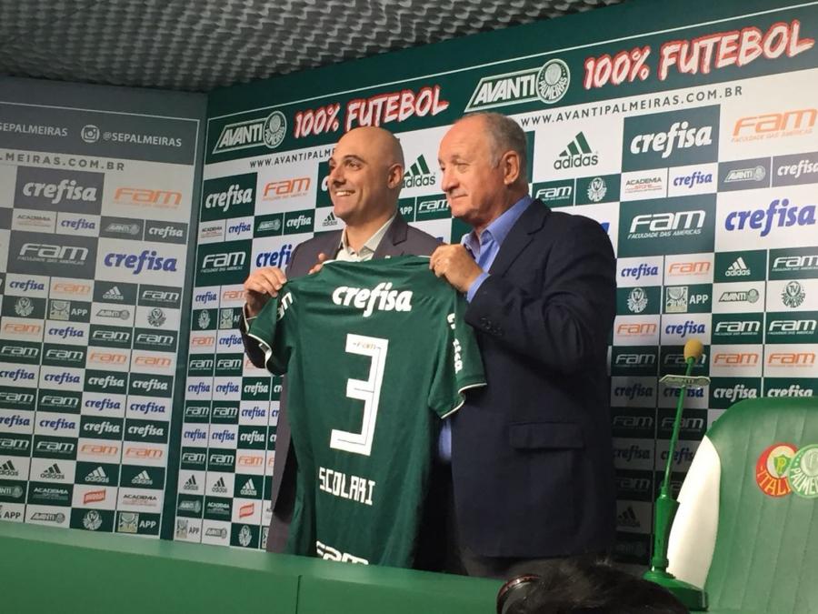 Felipão é apresentado no Palmeiras e se diz ciente em relação à pressão