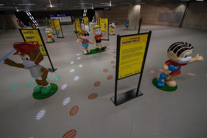 Exposição da Turma da Mônica e ONU entra na reta final nas estações das linhas 4-Amarela e 5-Lilás do Metrô