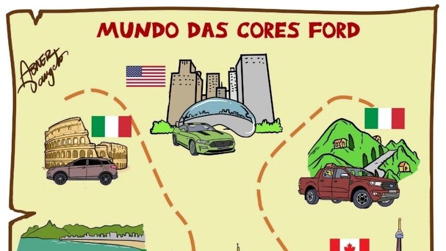 Desafios Ford: você conhece o nome das cores destes carros?
