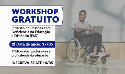 Secretaria abre vagas para workshop de inclusão na educação a distância