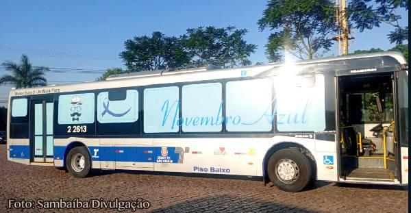 Ônibus adesivados alertam para a campanha Novembro Azul