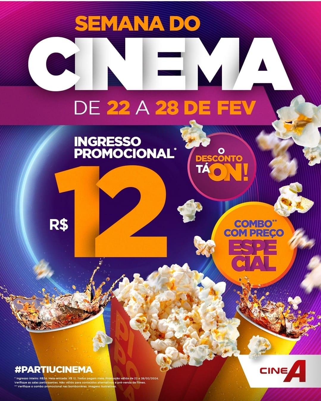 Na Semana do Cinema todo mundo paga meia entrada no CineA do Continental Shopping